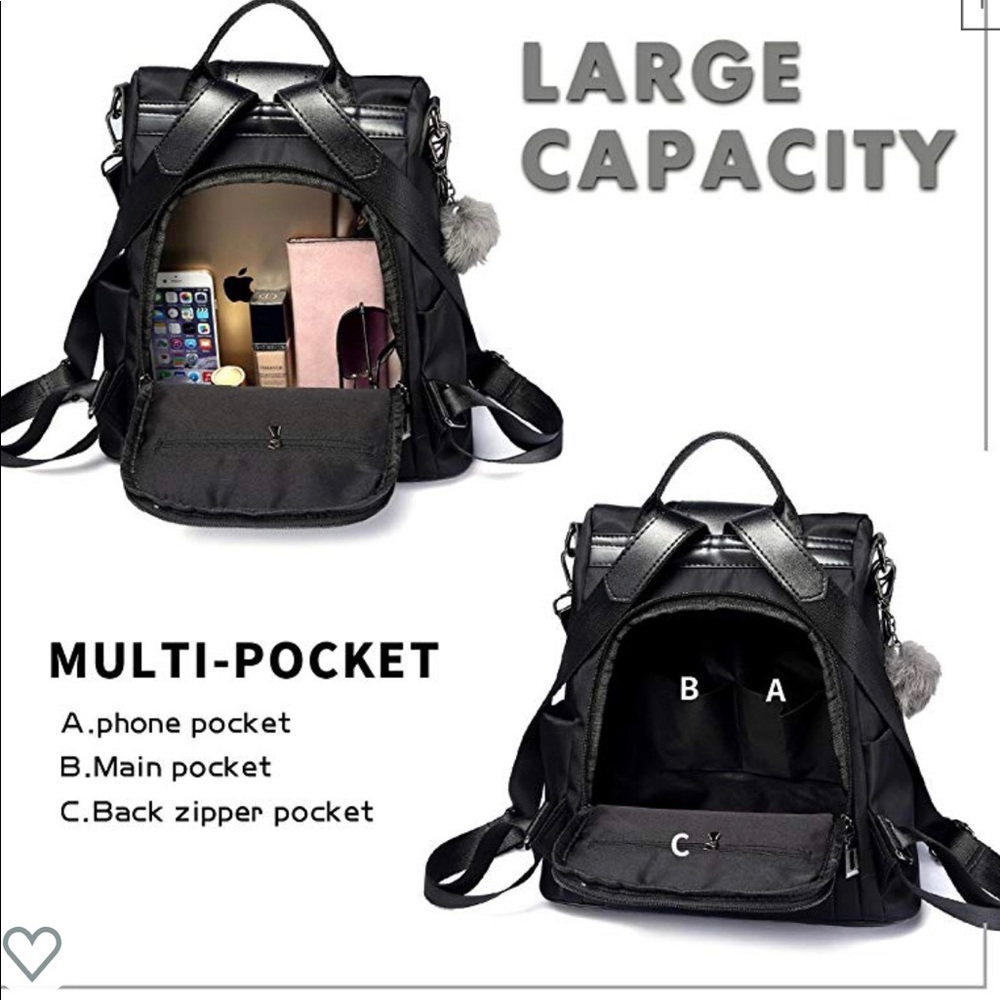 Black anti-theft bag